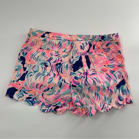 NWOT Lilly Pulitzer Head in The Sand Scalloped Hem Shorts 100% Cotton Coquette - Picture 7 of 11